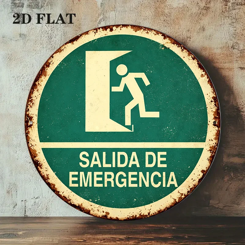Vintage Emergency Exit Round A - đánh giá và giá Emergency Exit Sign