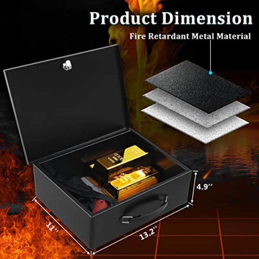 Portable Metal Safe Box with K - đánh giá và giá Fire Safe Document