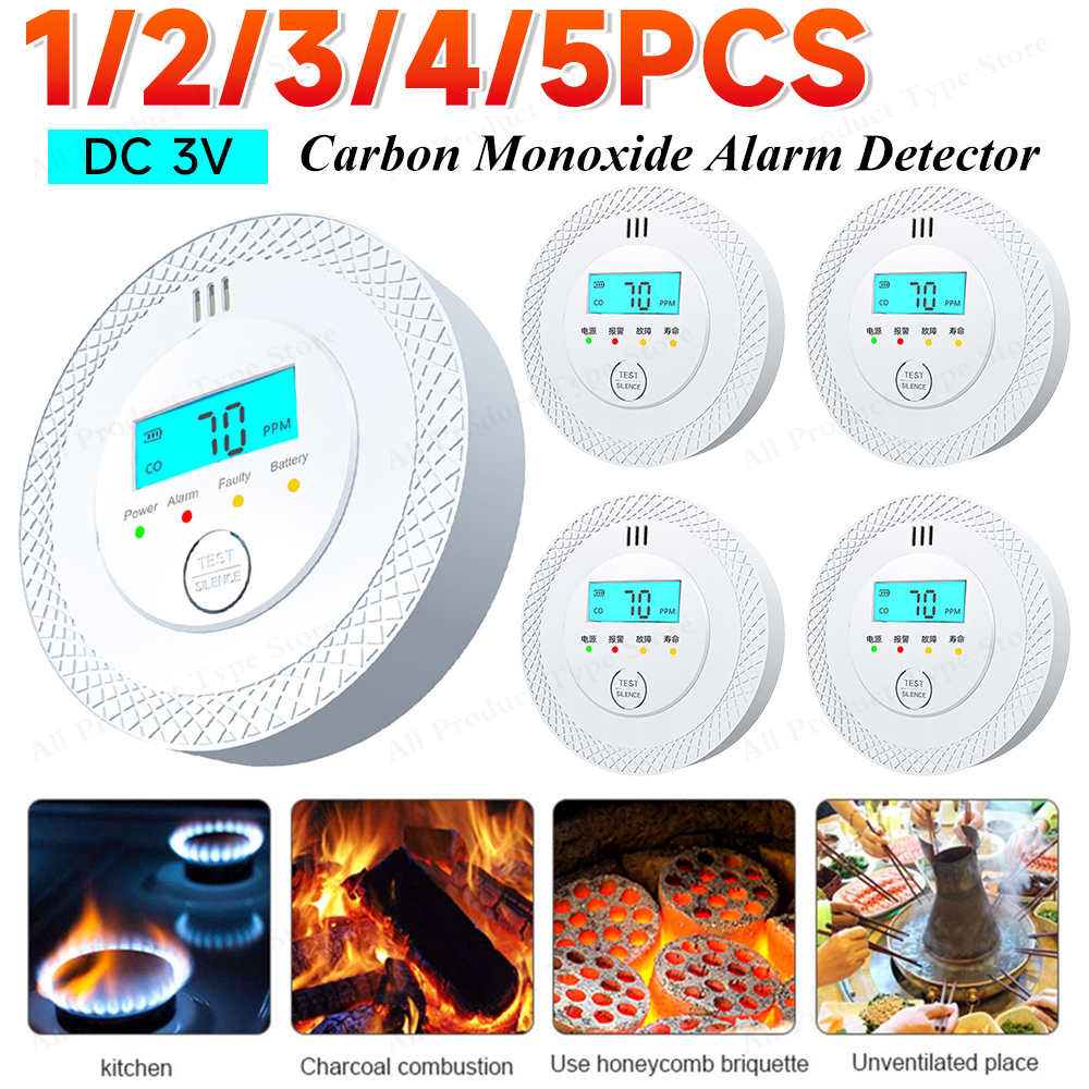 1-5PCS Carbon Monoxide Alarm D - đánh giá và giá Smoke Detector Interconnected