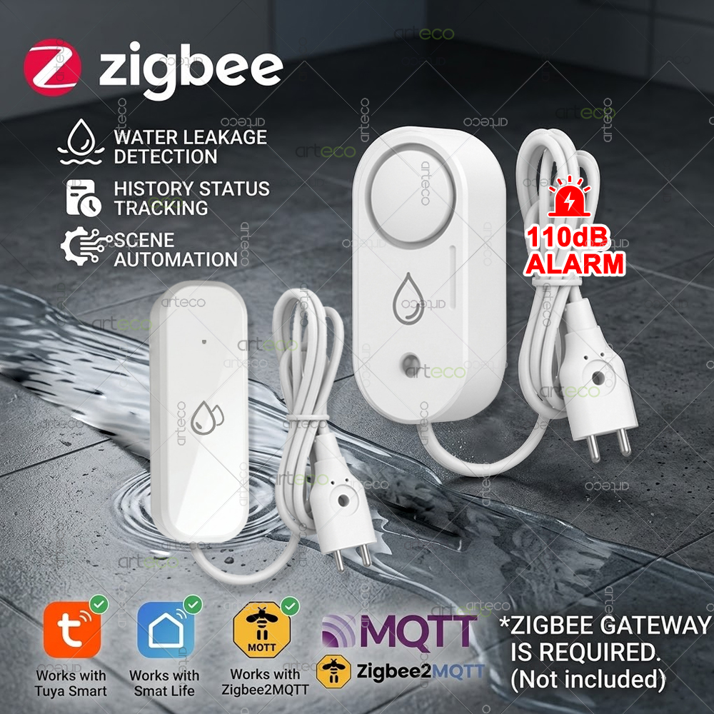 Zigbee Water Leak Sensor Flood - đánh giá và giá Water Alarm Sensor