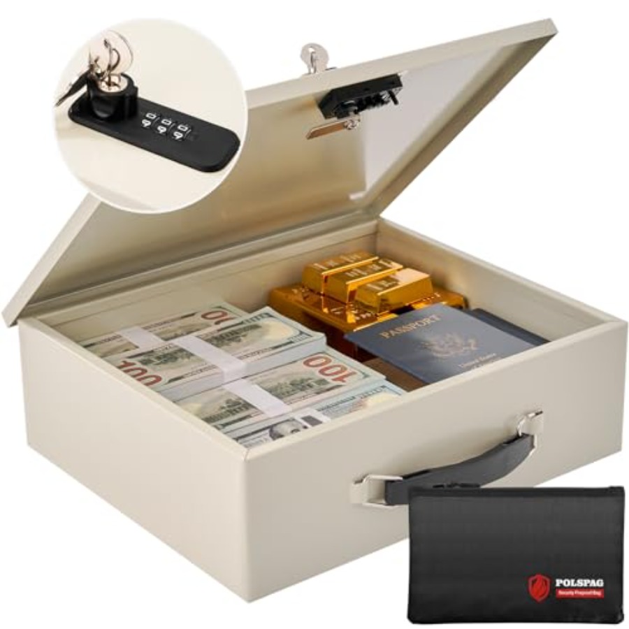 Fireproof Document Box with Ke - đánh giá và giá Fire Safe Document