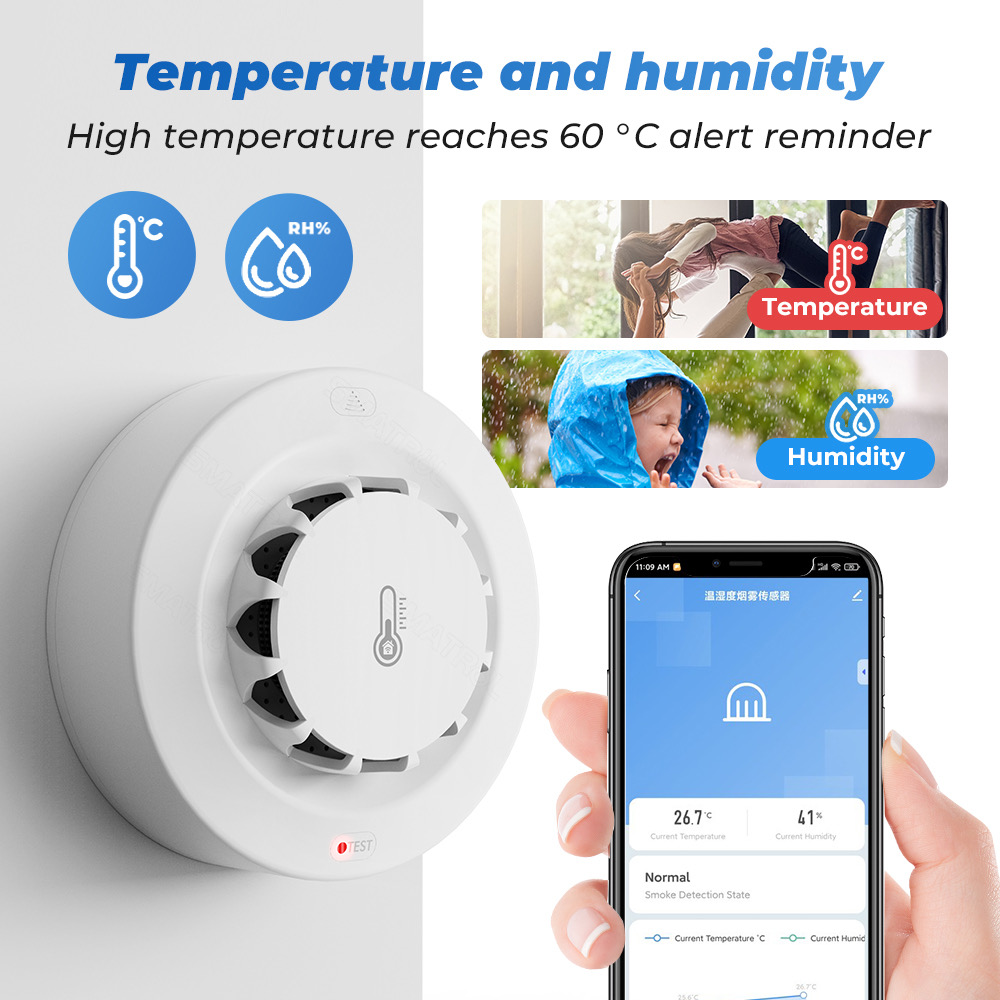 Tuya WiFi Smoke Alarm Temperat - đánh giá và giá Smoke Detector Interconnected