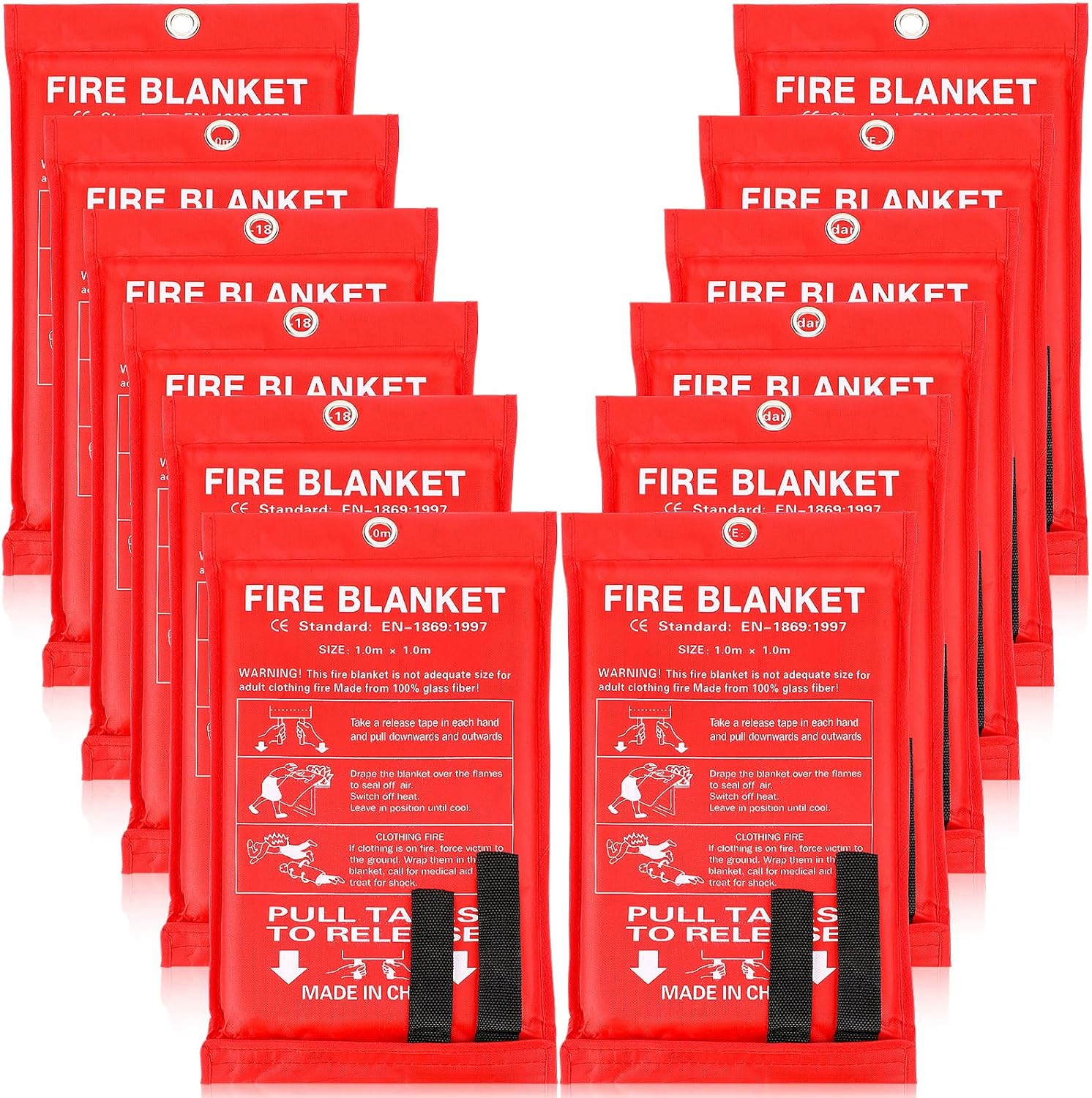 12 Pack Fire Blankets 39x39 In - đánh giá và giá Fire Blanket Kitchen