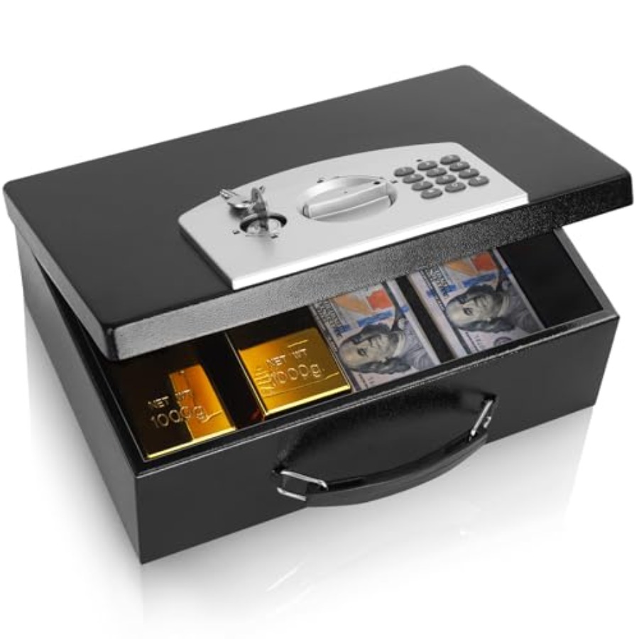 Portable Metal Safe Box with D - đánh giá và giá Fire Safe Document