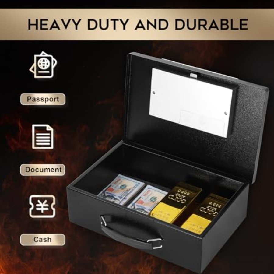 Portable Metal Safe Box with D - đánh giá và giá Fire Safe Document