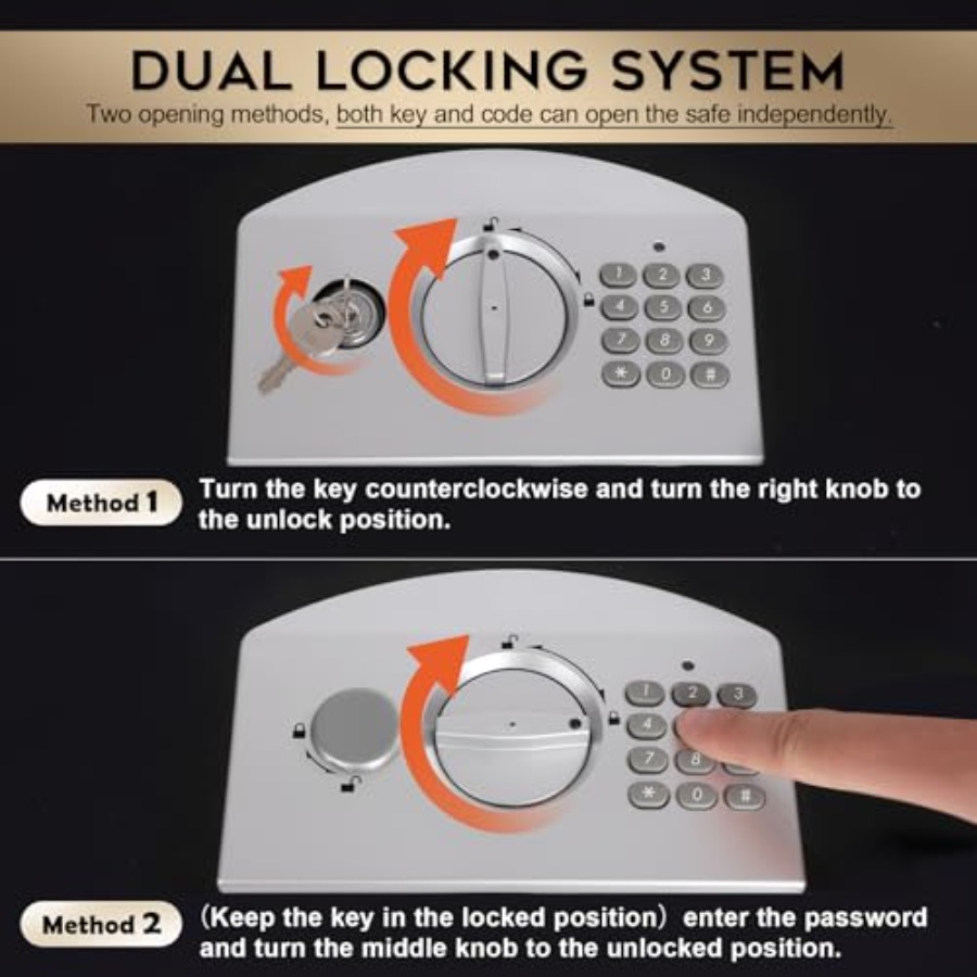 Portable Metal Safe Box with D - đánh giá và giá Fire Safe Document