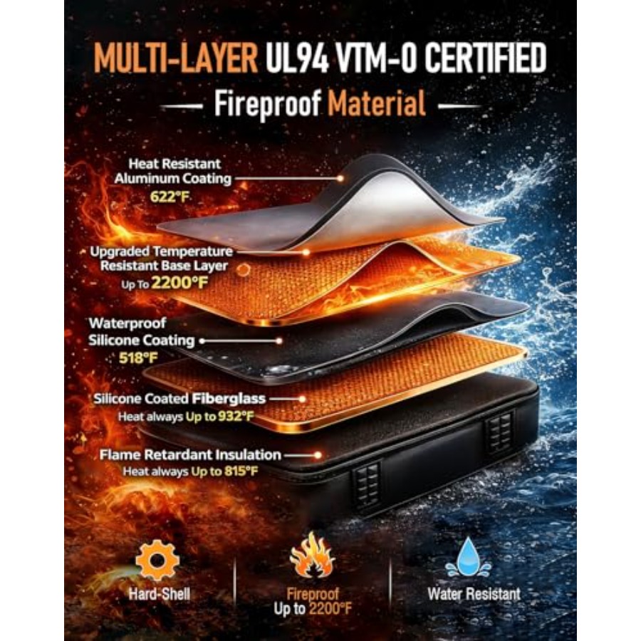 Fireproof Document Box - Hard- - đánh giá và giá Fire Safe Document