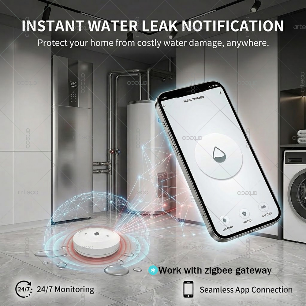 Zigbee Water Leak Sensor Smart - đánh giá và giá Water Alarm Sensor