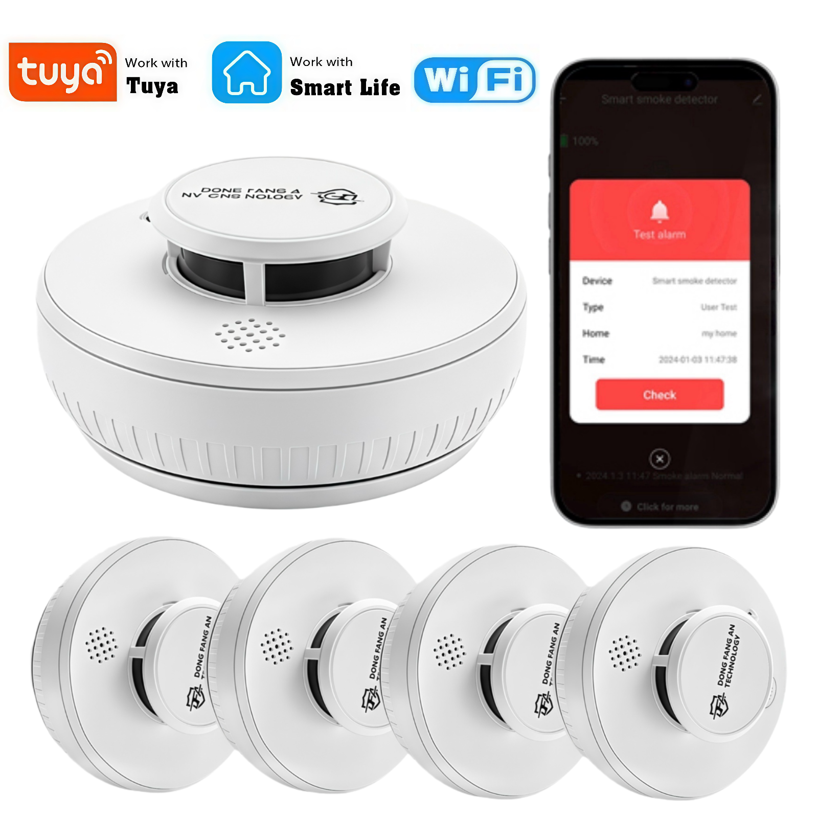 DFA Wifi Smoke Detector 2 in1  - đánh giá và giá Smoke Detector Interconnected