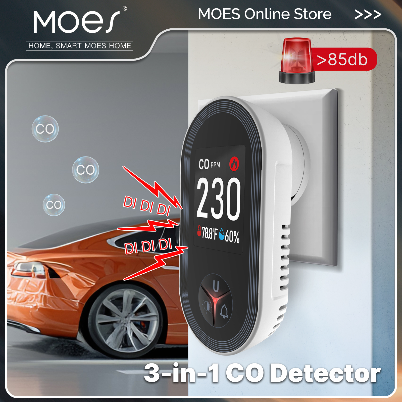 MOES 3in1 Carbon Monoxide Dete - đánh giá và giá Co Detector Plug