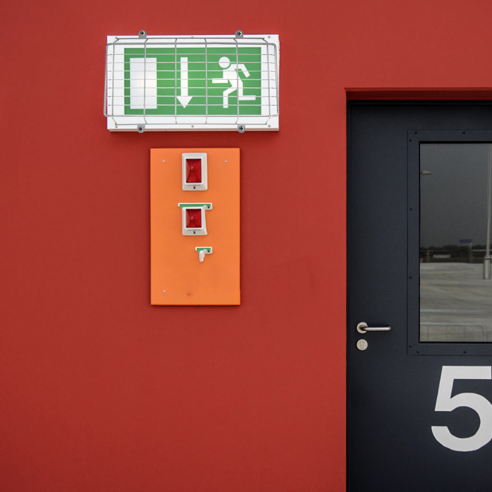 Iron LED Exit Sign Protective  - đánh giá và giá Emergency Exit Sign