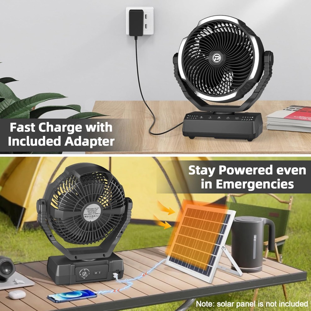 20000mAh Camping Fan with Ligh - đánh giá và giá Power Outage Light