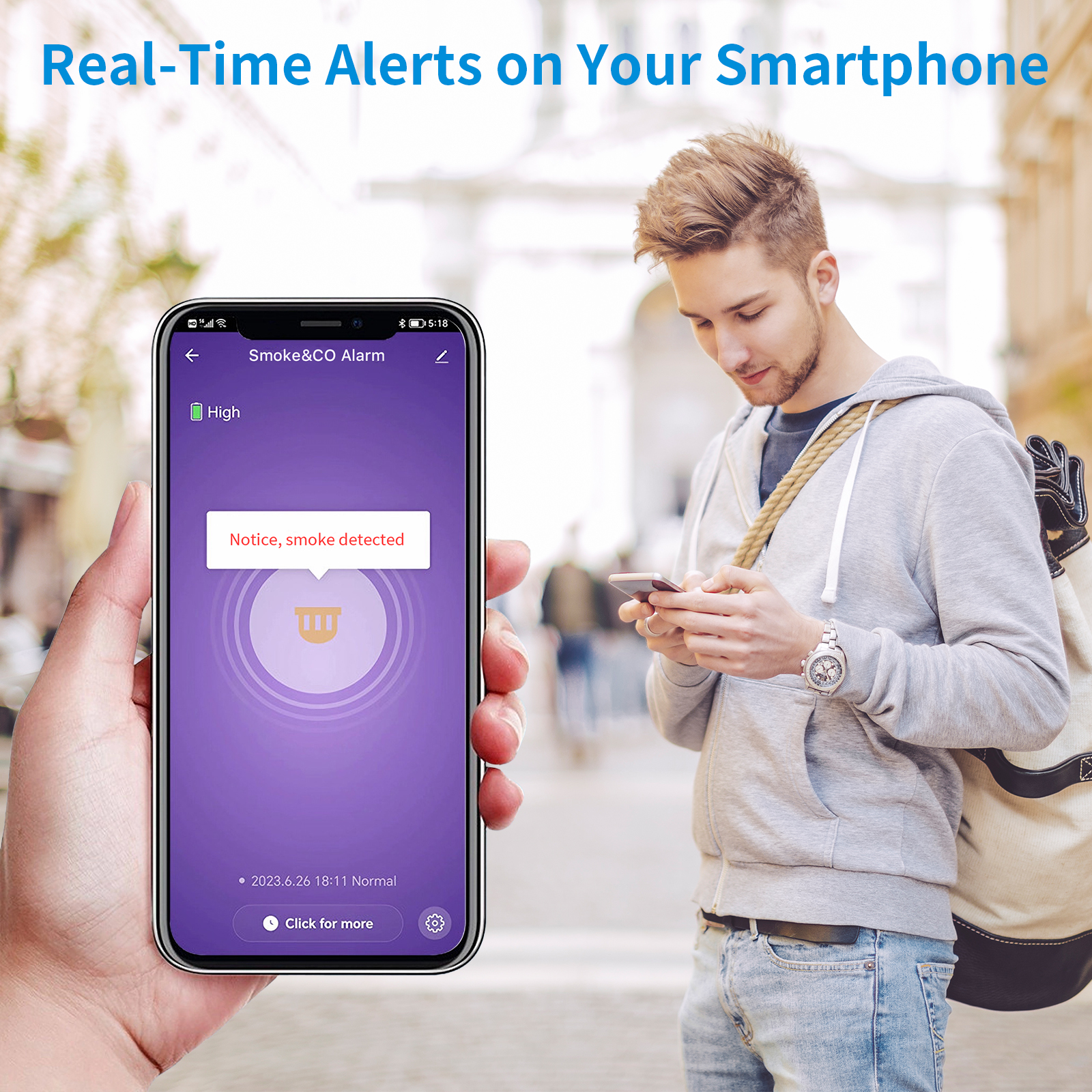Wireless Interlinked Tuya Smok - đánh giá và giá Smoke Detector Interconnected