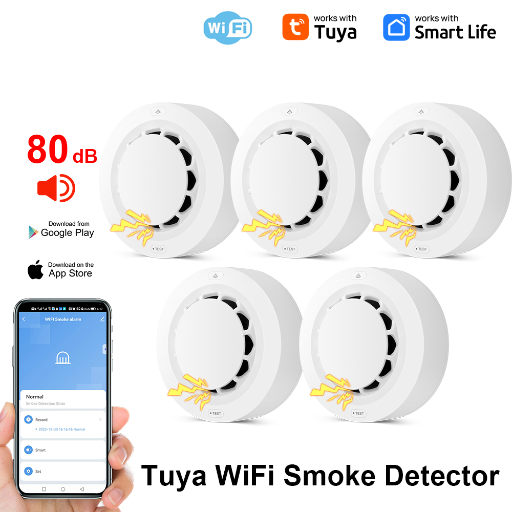 Tuya WiFi Smoke Alarm Fire Pro - đánh giá và giá Smoke Detector Interconnected