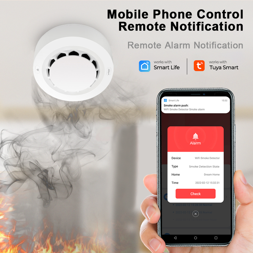 Tuya WiFi Smoke Alarm Fire Pro - đánh giá và giá Smoke Detector Interconnected