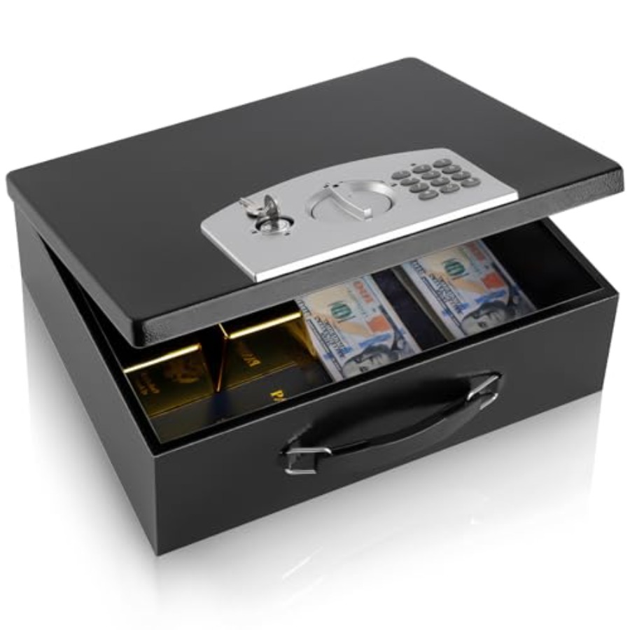 Portable Metal Safe Box with D - đánh giá và giá Fire Safe Document