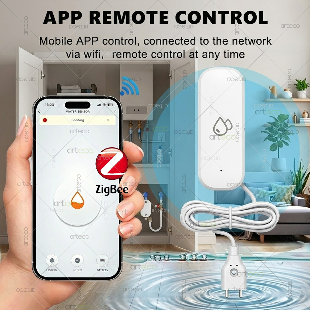 Zigbee Water Leak Detector Sma - đánh giá và giá Water Alarm Sensor