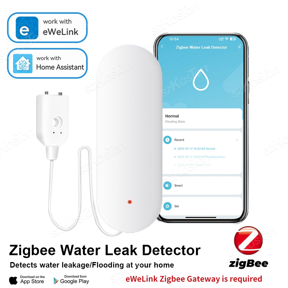 ZigBee 3.0 Water Leakage Senso - đánh giá và giá Water Alarm Sensor