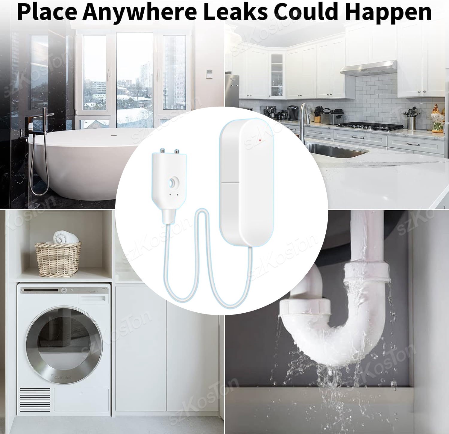ZigBee 3.0 Water Leakage Senso - đánh giá và giá Water Alarm Sensor
