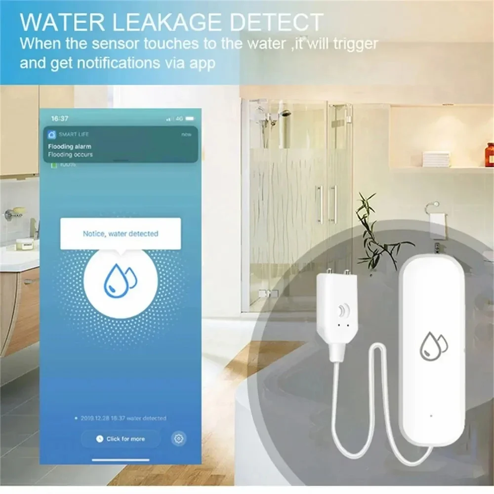 Tuya WiFi Water Sensor Leakage - đánh giá và giá Water Alarm Sensor