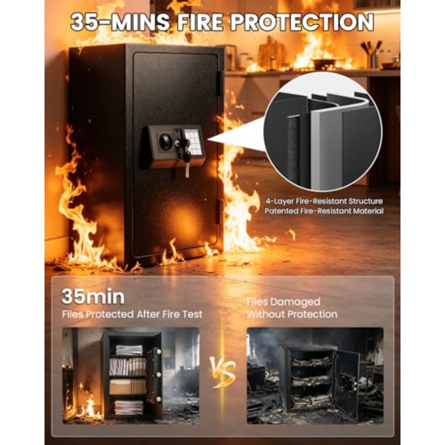 Home fireproof safe for docume - đánh giá và giá Fire Safe Document