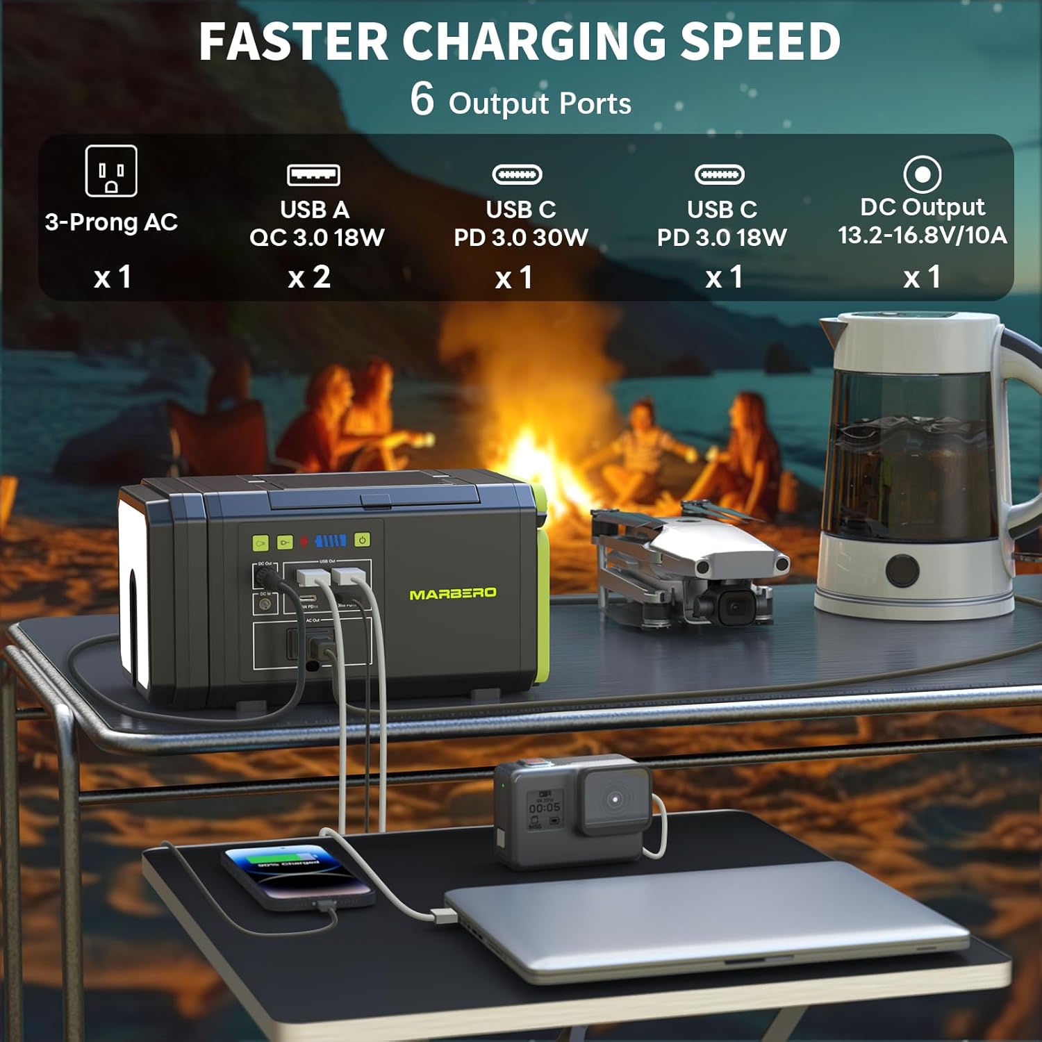 118Wh Portable Power Station w - đánh giá và giá Power Outage Light