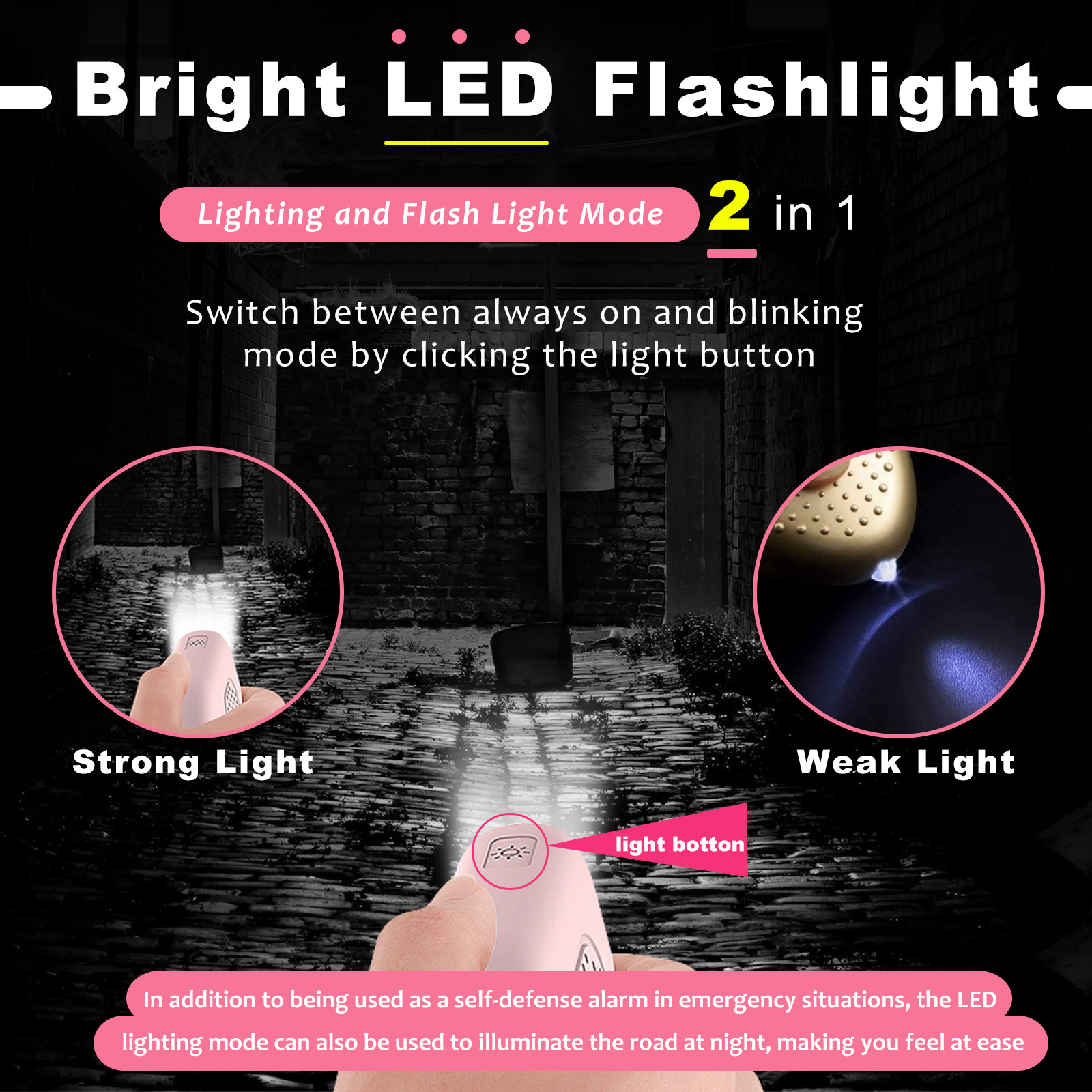 1pc Ultra-Loud 130DB Personal  - đánh giá và giá Personal Alarm Keychain