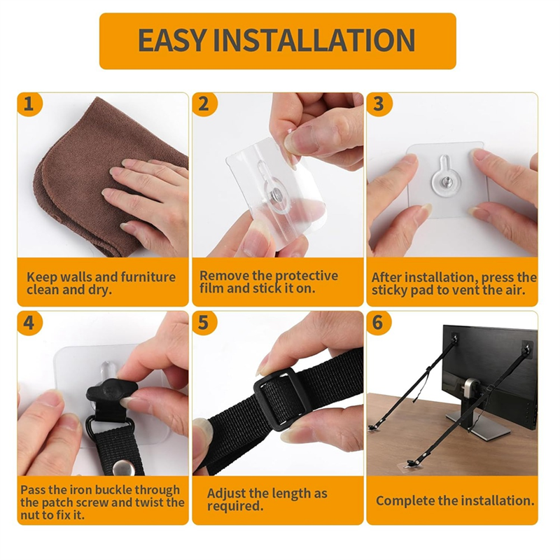 L62A 4 PCS Adjustable TV Safet - đánh giá và giá Earthquake Anchor Strap